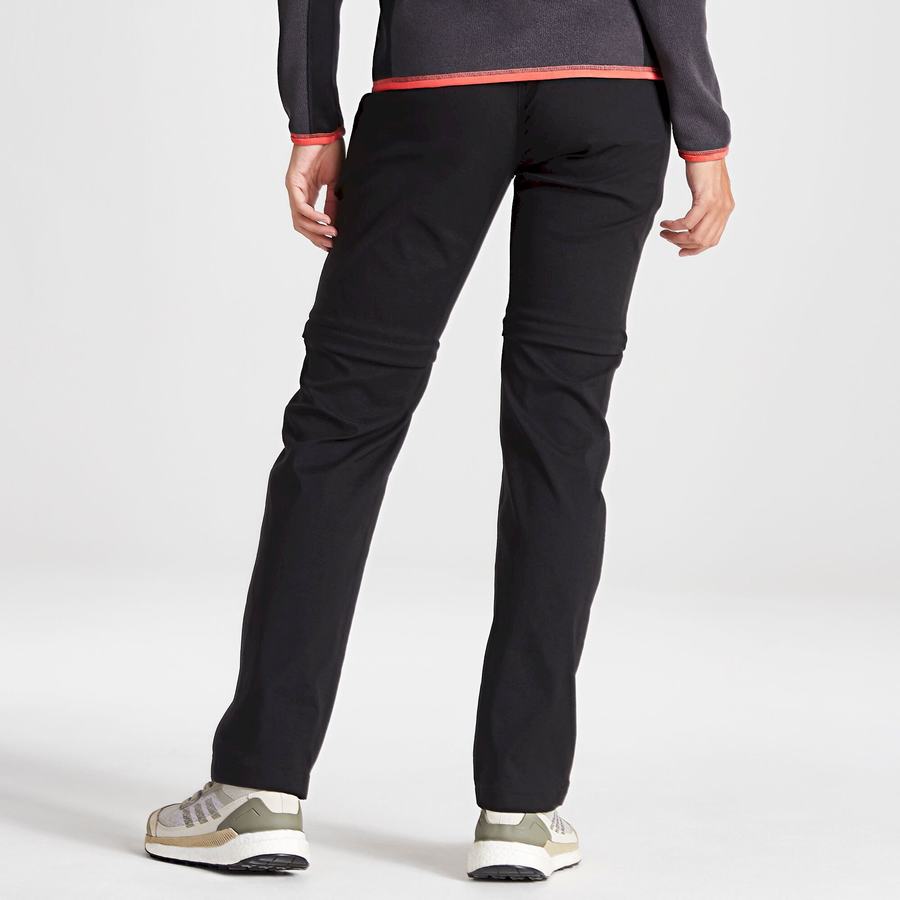 Black Craghoppers Kiwi Pro II Women's Trousers | QXA5782PC