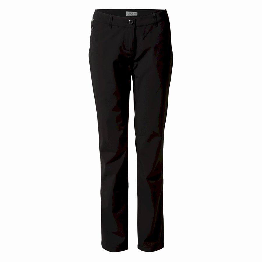 Black Craghoppers Kiwi Pro Softshell Women's Trousers | OUT3653SE