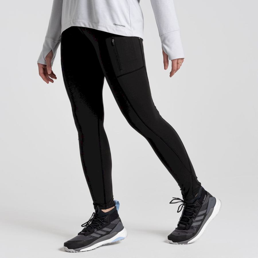 Black Craghoppers Kiwi Pro Women's Leggings | UUE5271TT