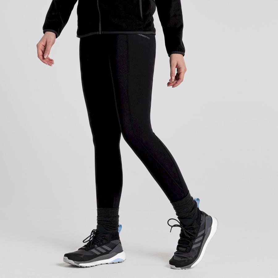 Black Craghoppers Kiwi Thermal Women's Leggings | CYB1472IG