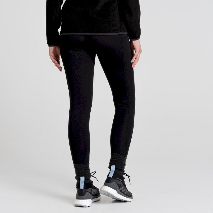 Black Craghoppers Kiwi Thermal Women's Leggings | CYB1472IG