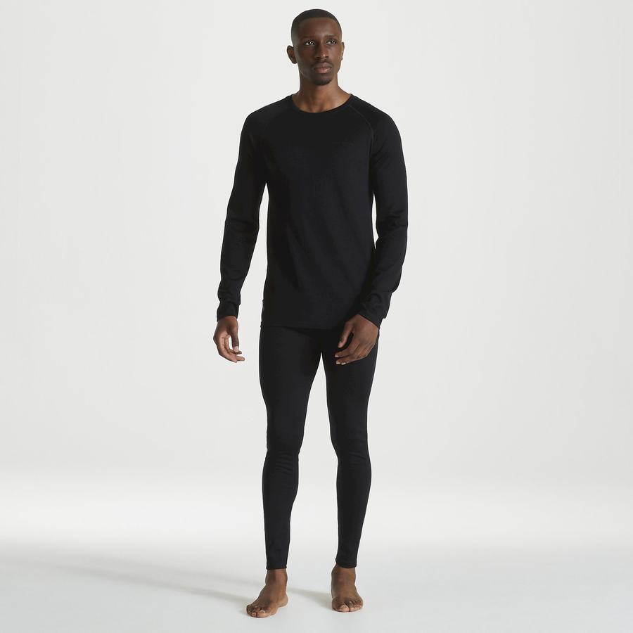 Black Craghoppers Merino Baselayer Men's Trousers | WGX2786ZW