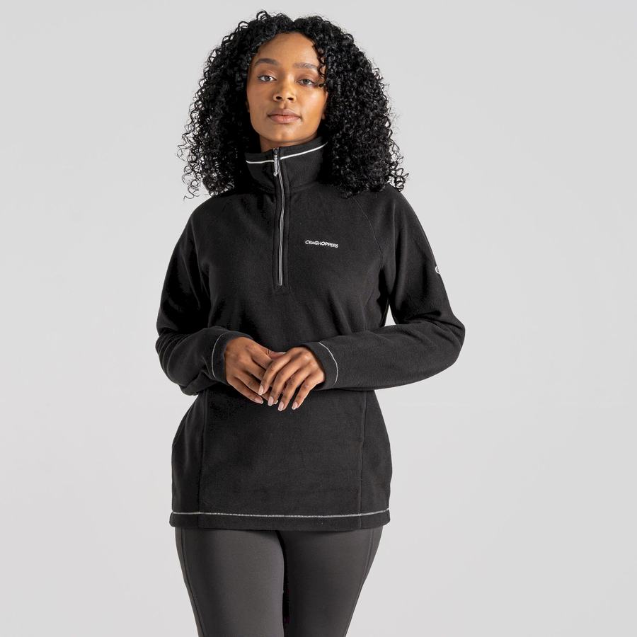 Black Craghoppers Miska Half Zip Women's Sweaters | FBC8213YE