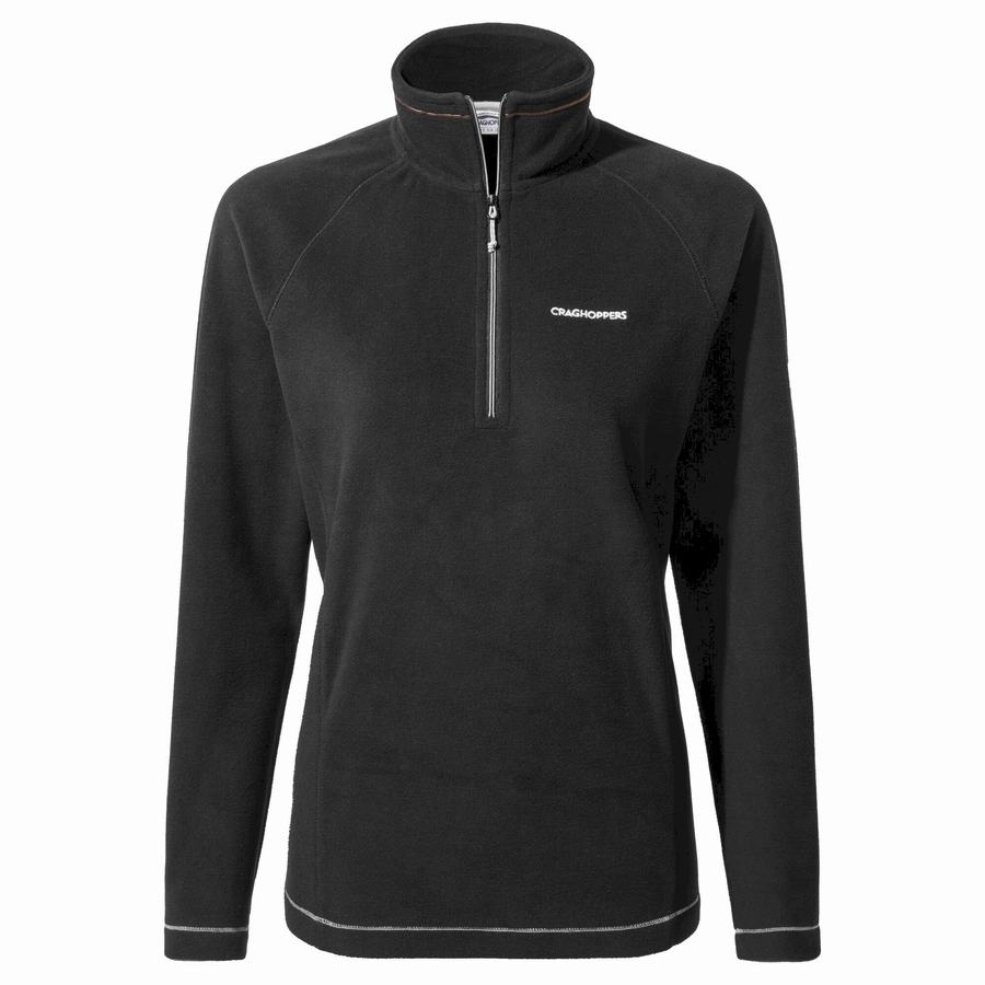 Black Craghoppers Miska Half Zip Women's Sweaters | FBC8213YE