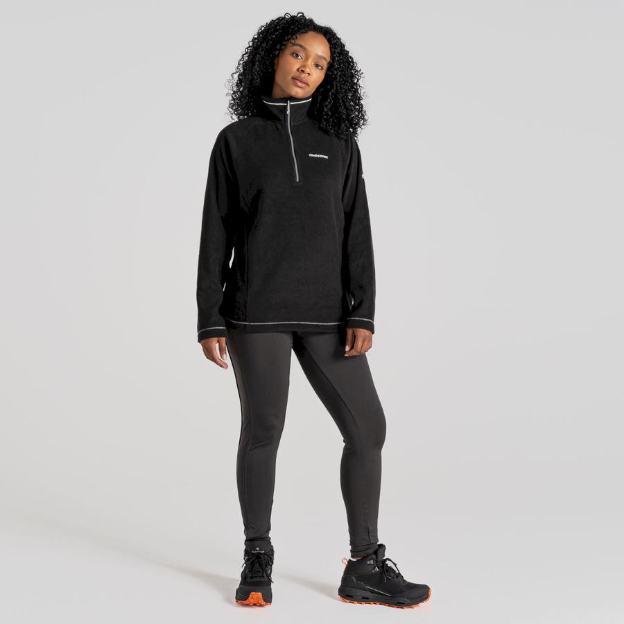 Black Craghoppers Miska Half Zip Women's Sweaters | FBC8213YE