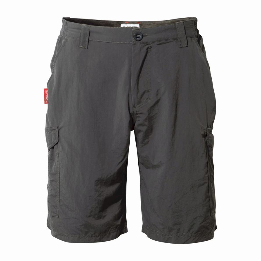 Black Craghoppers NosiLife Cargo II Men's Shorts | SKK3077PU