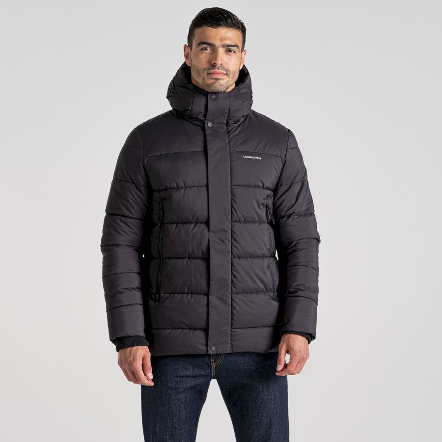 Black Craghoppers Sutherland Insulated Hooded Men's Jackets | SCR9628XH