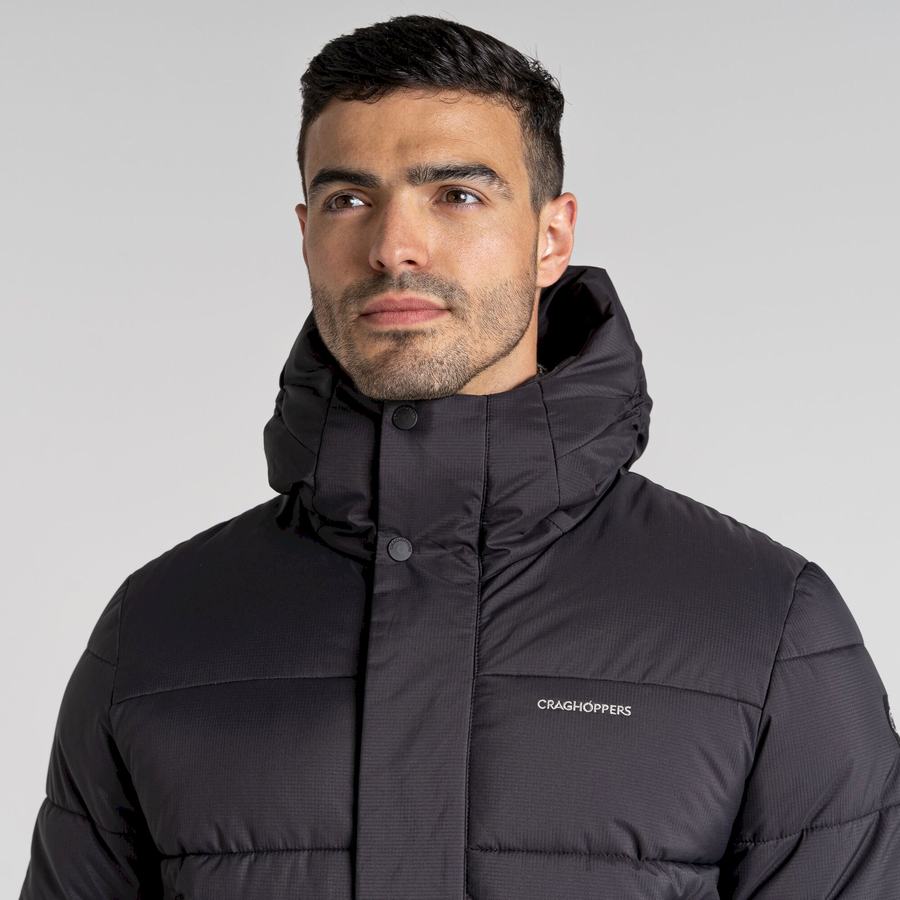 Black Craghoppers Sutherland Insulated Hooded Men's Jackets | SCR9628XH