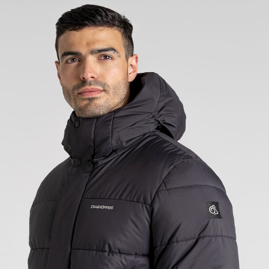 Black Craghoppers Sutherland Insulated Hooded Men's Jackets | SCR9628XH