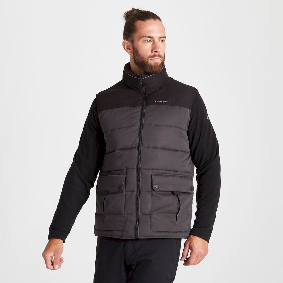 Black Craghoppers Trillick Downlike Men's Gilets | TOC6916SR