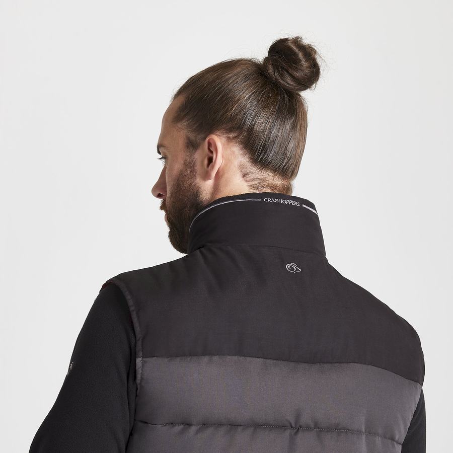 Black Craghoppers Trillick Downlike Men's Gilets | TOC6916SR