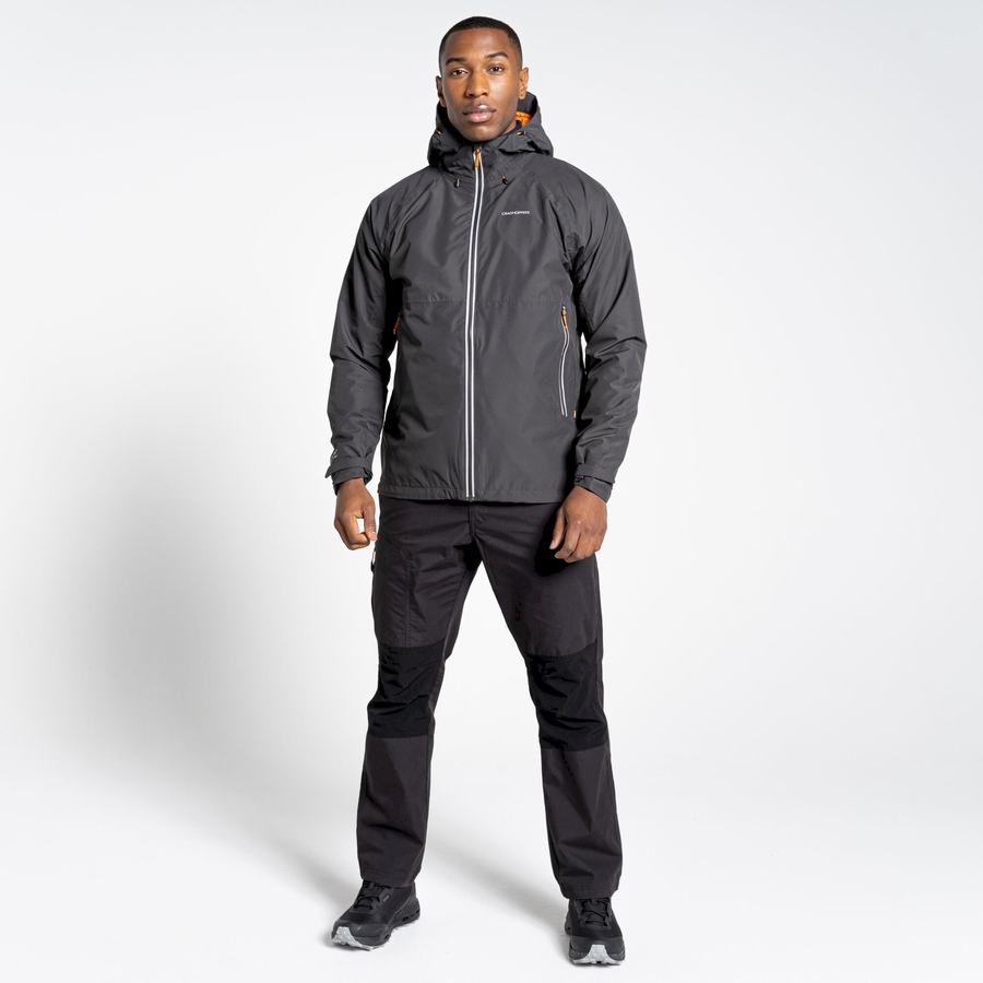 Black Craghoppers Waterproof Atlas Men's Jackets | JJJ8598ZV