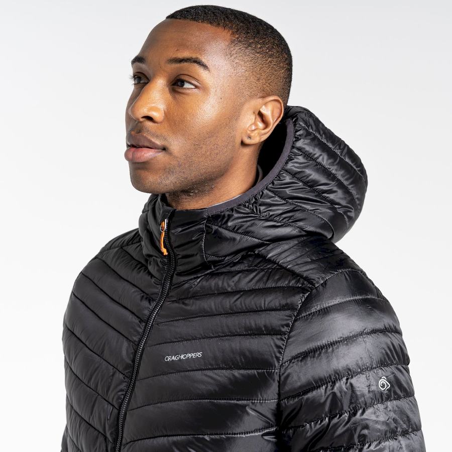 Black Orange Craghoppers Insulated ExpoLite Hooded Men's Jackets | KIP5171NG