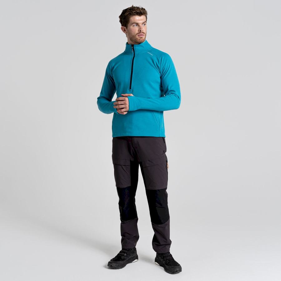 Blue Craghoppers Dynamic Pro Half Zip Men's Sweaters | BOT4494ET