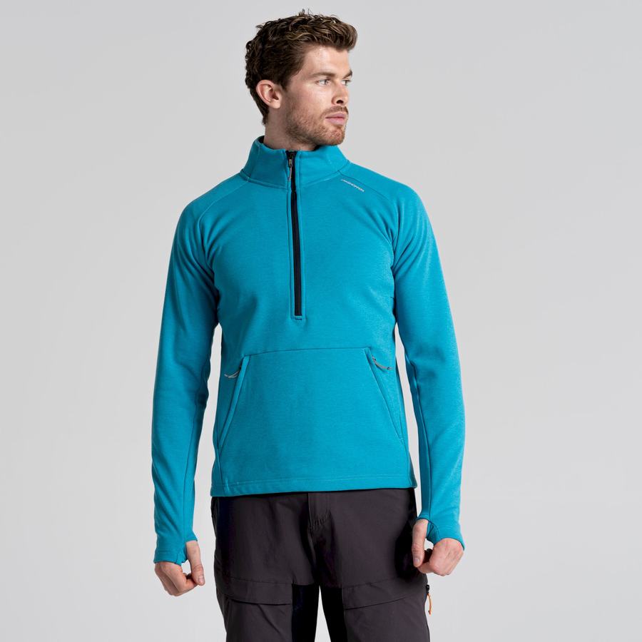 Blue Craghoppers Dynamic Pro Half Zip Men's Sweaters | BOT4494ET