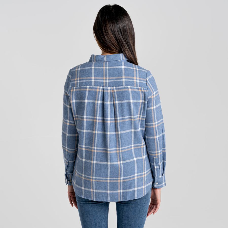 Blue Craghoppers Emie Long Sleeved Women's Shirts | UYN5489VF