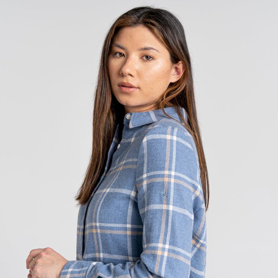 Blue Craghoppers Emie Long Sleeved Women's Shirts | UYN5489VF