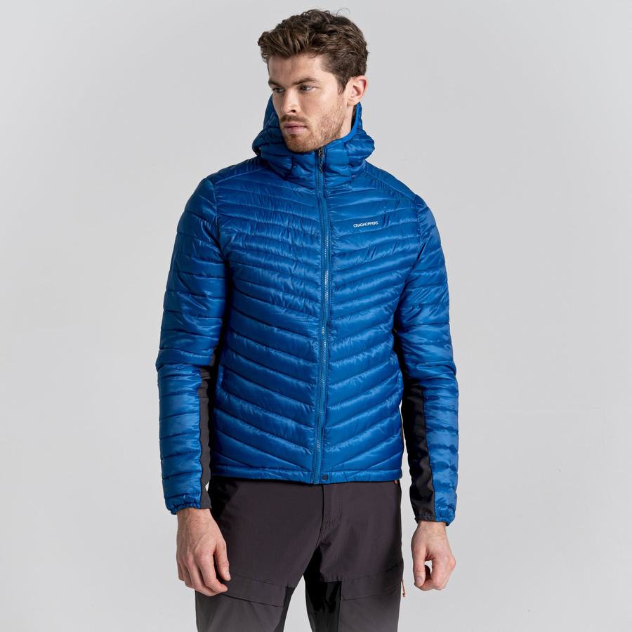 Blue Craghoppers ExpoLite Insulated Hooded Men's Jackets | UZA4727VH