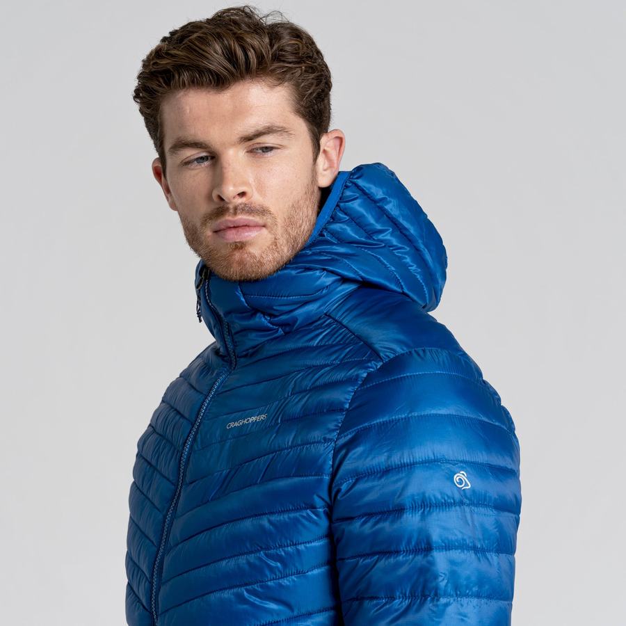 Blue Craghoppers ExpoLite Insulated Hooded Men's Jackets | UZA4727VH