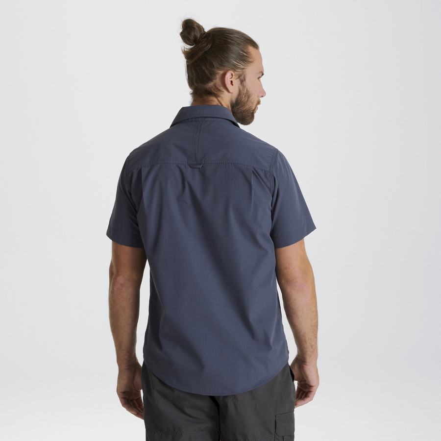 Blue Craghoppers Kiwi Short Sleeved Men's Shirts | YXP9672GG