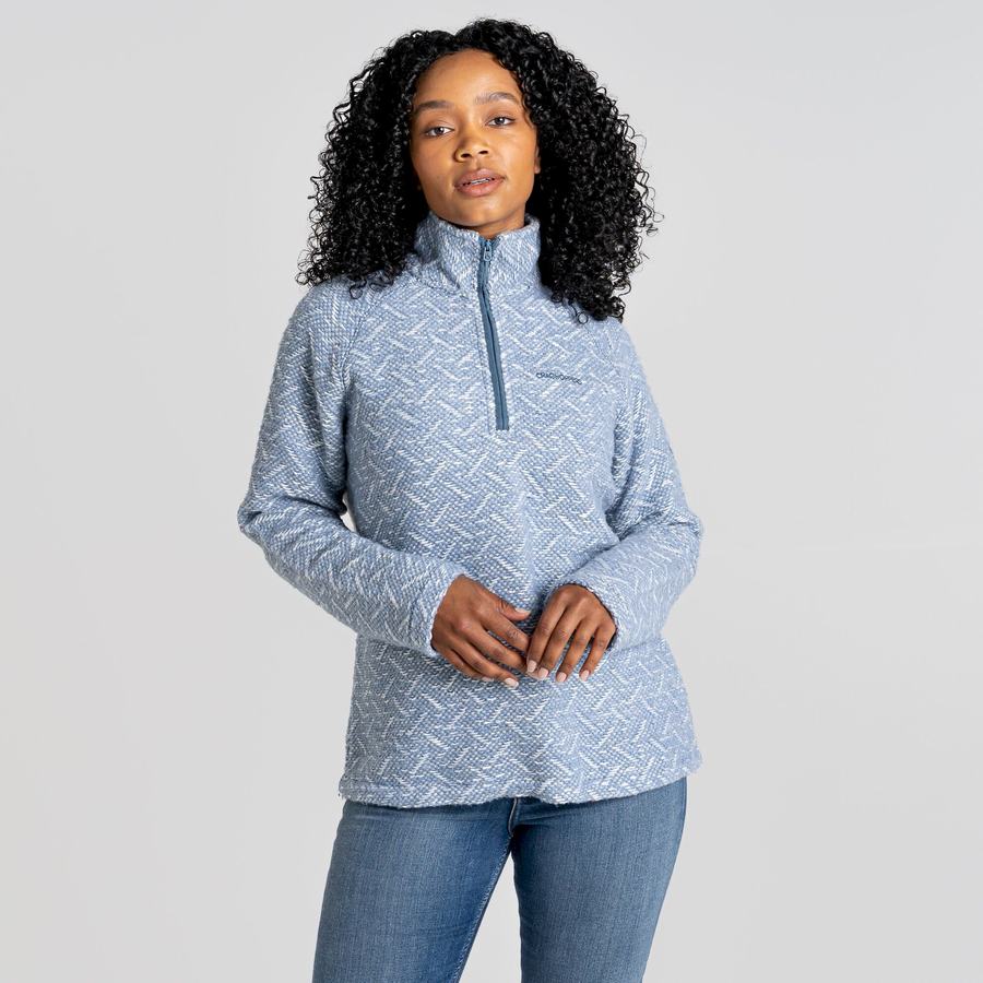 Blue Craghoppers Talladale Half Zip Women's Sweaters | YDL3629HM