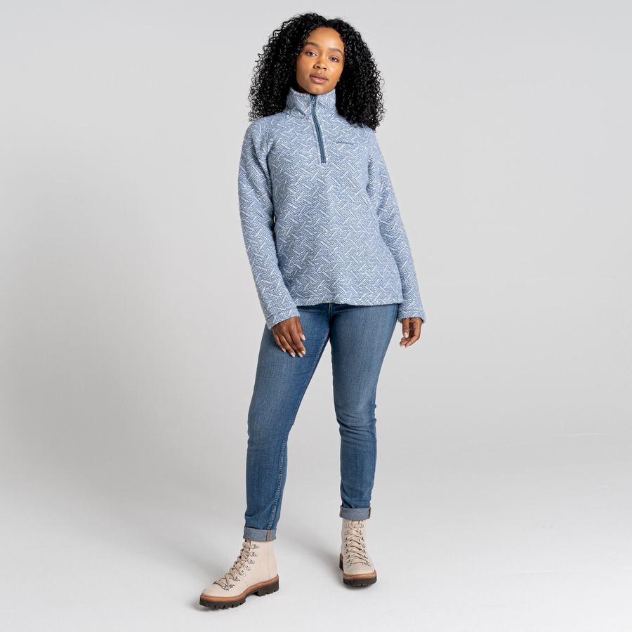 Blue Craghoppers Talladale Half Zip Women's Sweaters | YDL3629HM