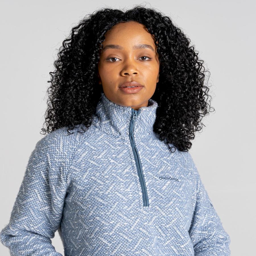 Blue Craghoppers Talladale Half Zip Women's Sweaters | YDL3629HM