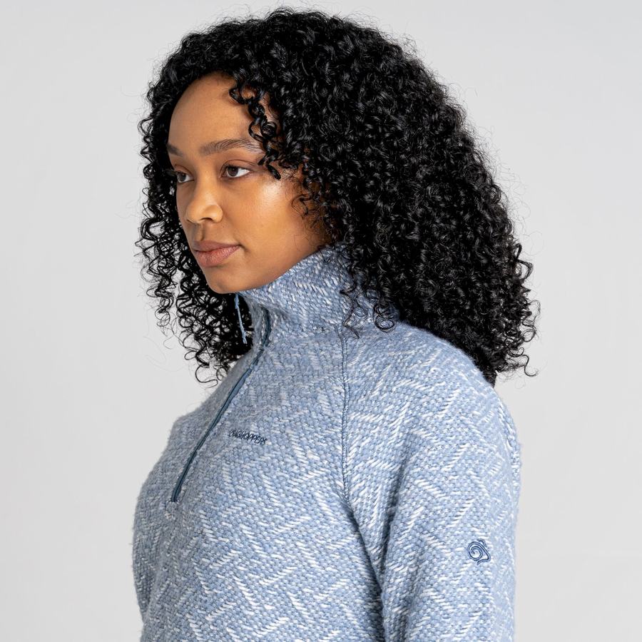 Blue Craghoppers Talladale Half Zip Women's Sweaters | YDL3629HM