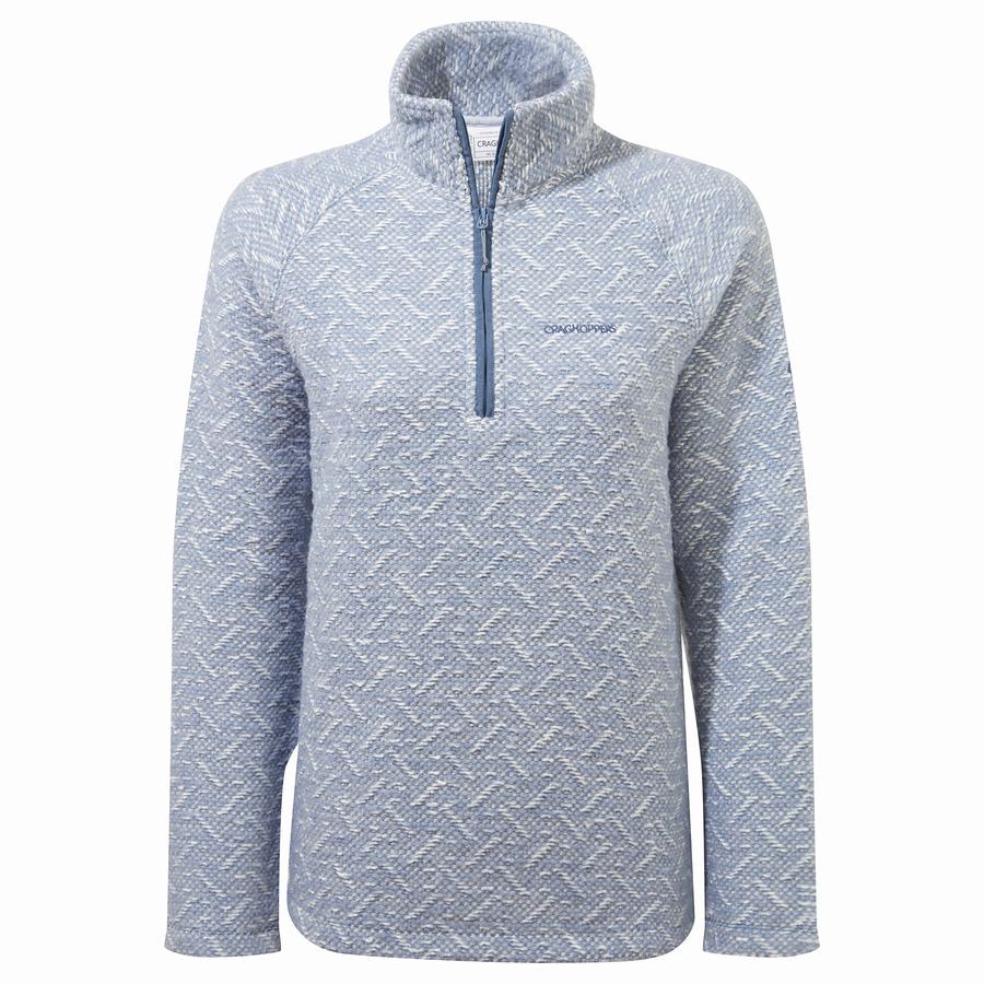 Blue Craghoppers Talladale Half Zip Women's Sweaters | YDL3629HM