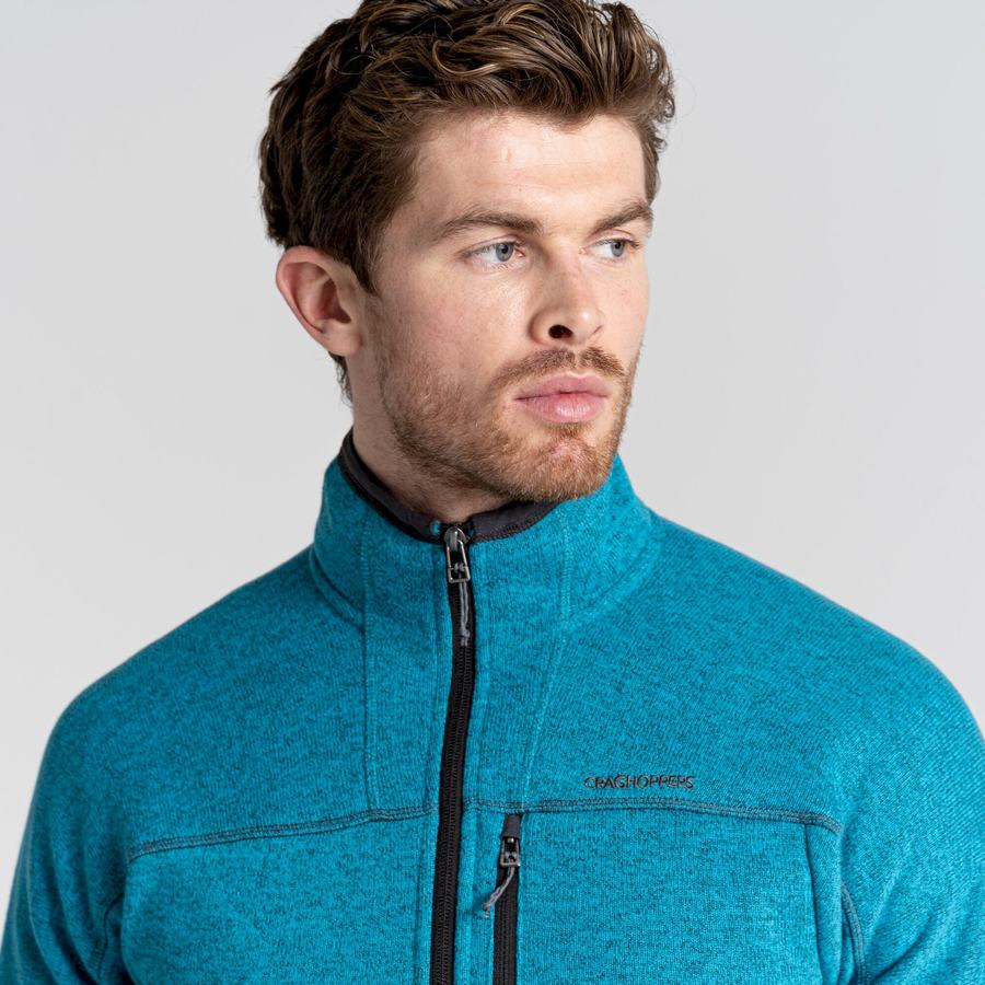 Blue Craghoppers Torney Half Zip Men's Sweaters | CVZ8490QW