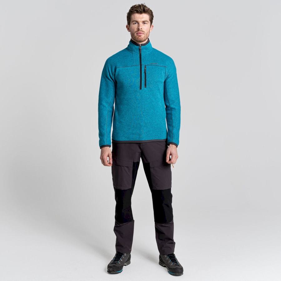 Blue Craghoppers Torney Half Zip Men's Sweaters | CVZ8490QW