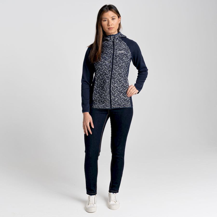 Blue Navy Craghoppers Alliva Hooded Women's Jackets | UYO517JG