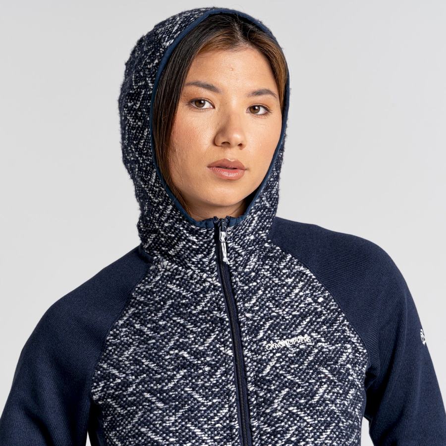 Blue Navy Craghoppers Alliva Hooded Women's Jackets | UYO517JG