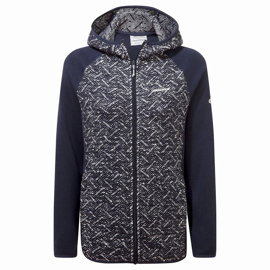 Blue Navy Craghoppers Alliva Hooded Women's Jackets | UYO517JG