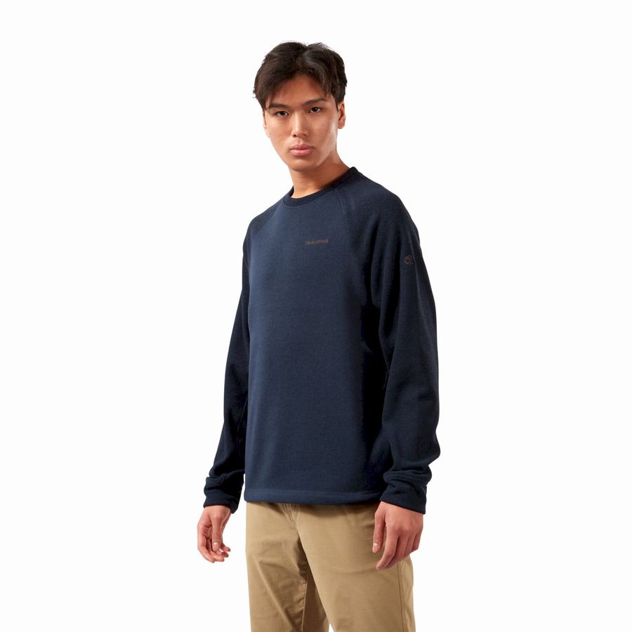 Blue Navy Craghoppers Barker Jumper Men's Sweatshirts | NKP4567UF