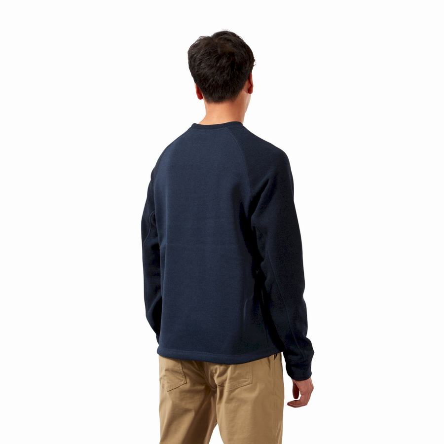 Blue Navy Craghoppers Barker Jumper Men's Sweatshirts | NKP4567UF