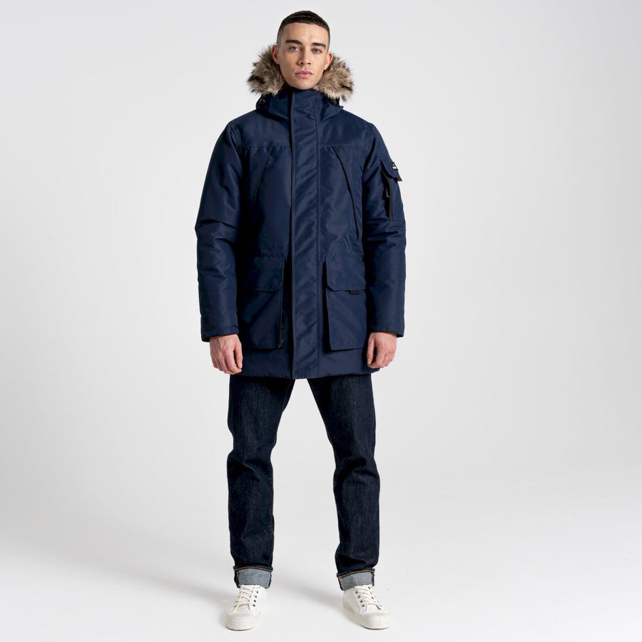 Blue Navy Craghoppers Bishorn II Insulated Men's Jackets | YHJ9175RC