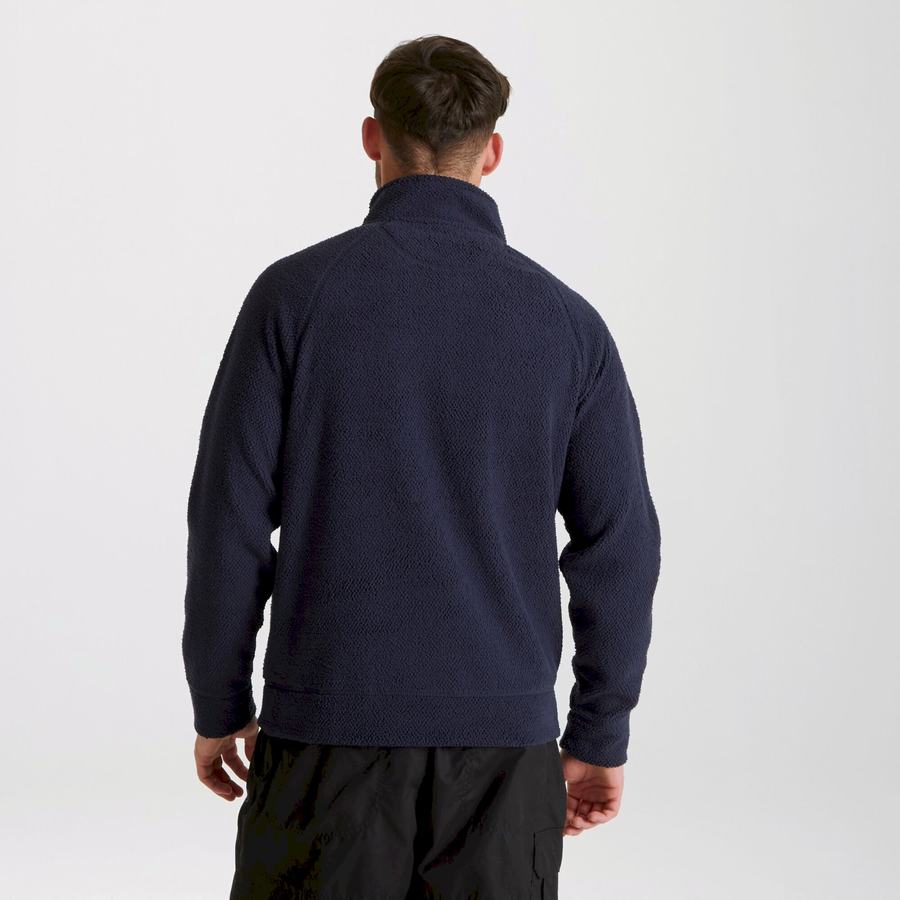 Blue Navy Craghoppers Cason Half-Zip Men's Sweaters | NAD3758ZL