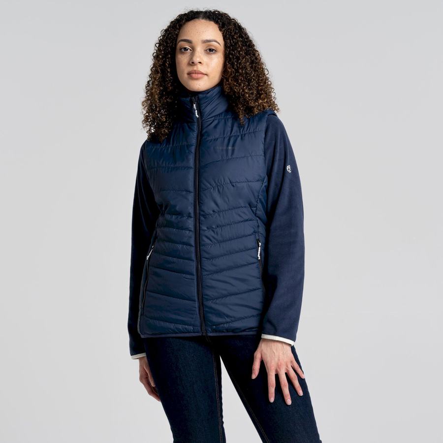 Blue Navy Craghoppers Compresslite VI Vest Women's Gilets | LYD2150OY