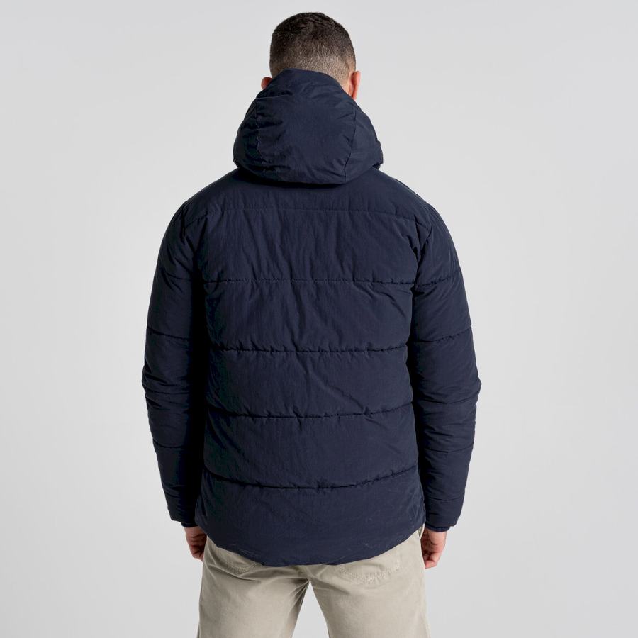 Blue Navy Craghoppers Dunbeath Insulated Hooded Men's Jackets | PBB2068OX