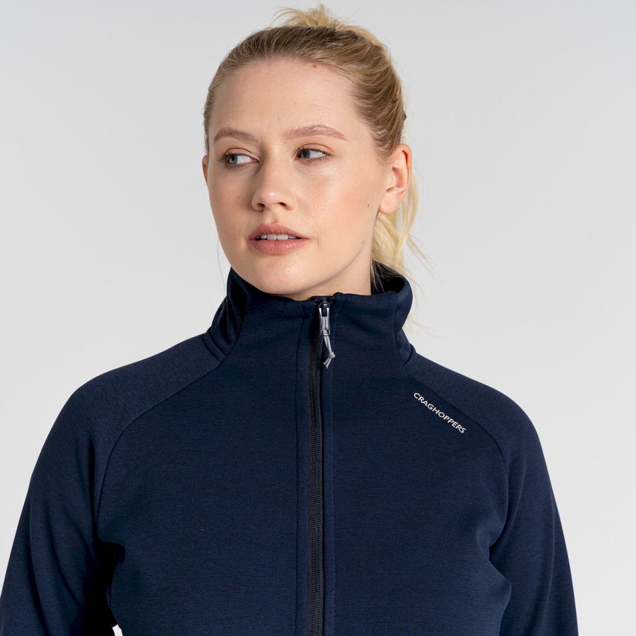 Blue Navy Craghoppers Dynamic Pro Half Zip Women's Sweaters | YBE4779FL