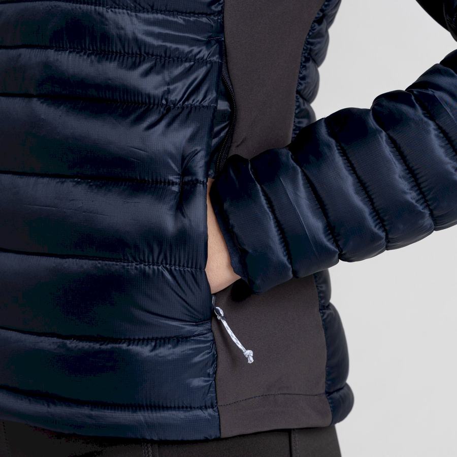 Blue Navy Craghoppers ExpoLite Insulated Hooded Women's Jackets | UXM2938LE