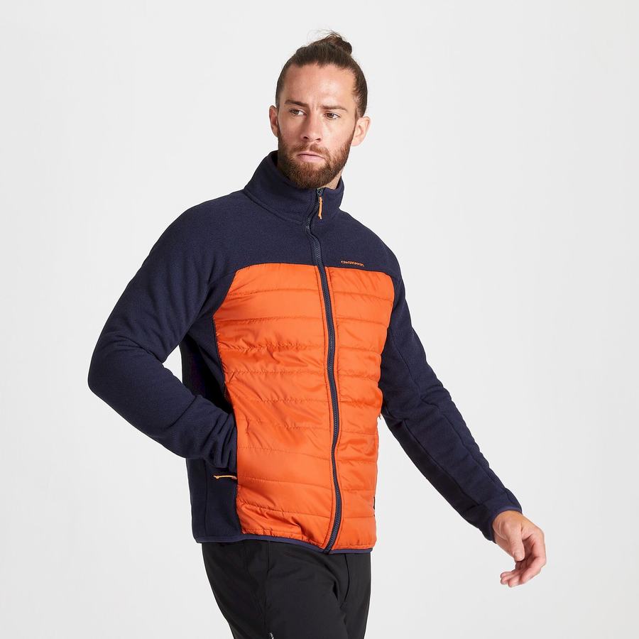 Blue Navy Craghoppers Finglas Hybrid Men's Jackets | PEN24100EQ