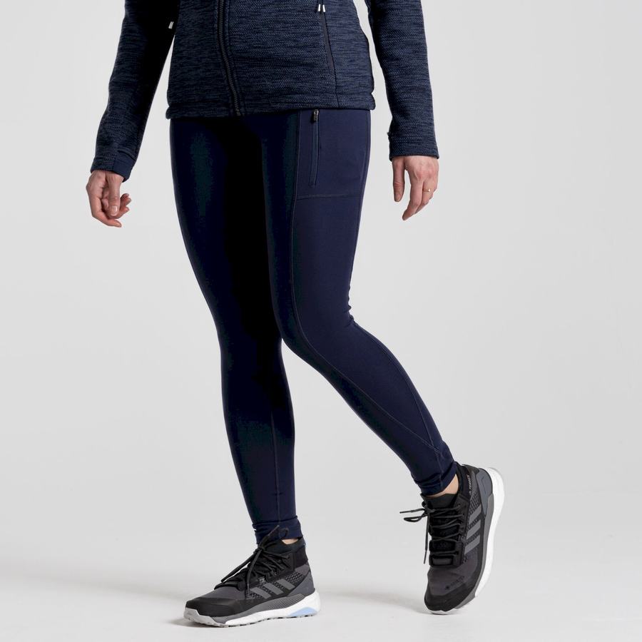 Blue Navy Craghoppers Kiwi Pro Women's Leggings | WCZ8481EY