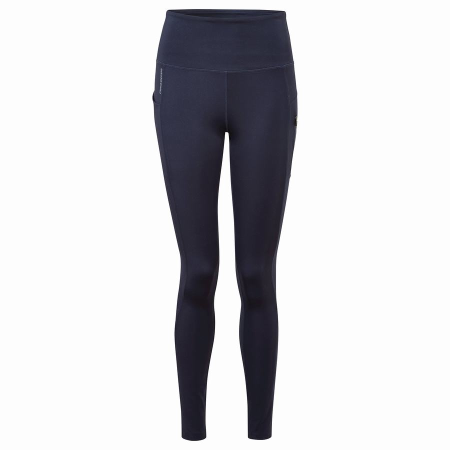 Blue Navy Craghoppers Kiwi Pro Women's Leggings | WCZ8481EY