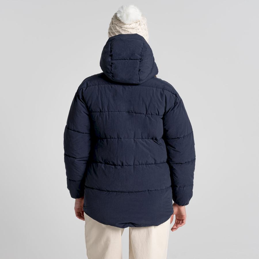 Blue Navy Craghoppers Madora Insulated Hooded Women's Jackets | YCU8071XA