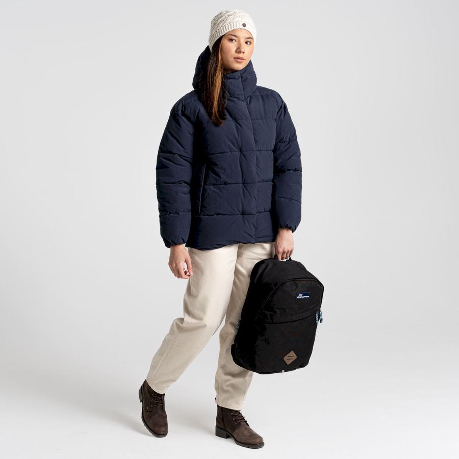 Blue Navy Craghoppers Madora Insulated Hooded Women's Jackets | YCU8071XA