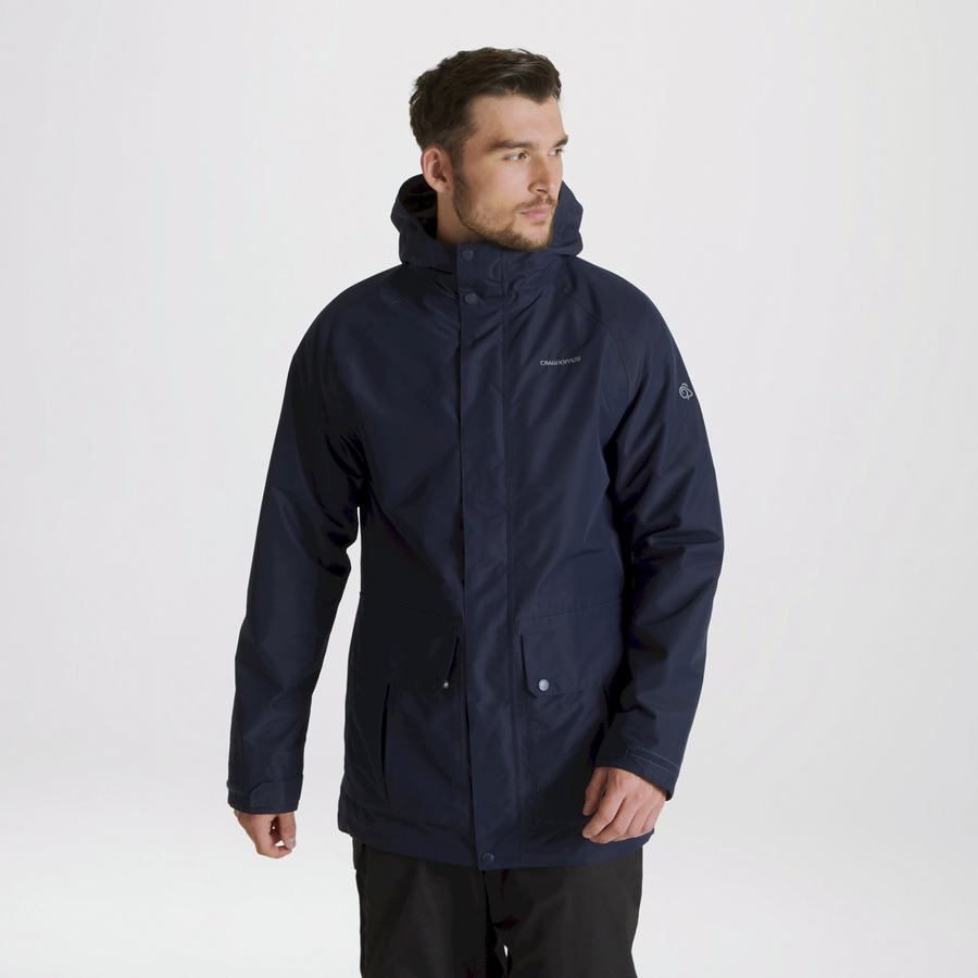 Blue Navy Craghoppers Milford 3 In 1 Men's Jackets | THM797ZZ