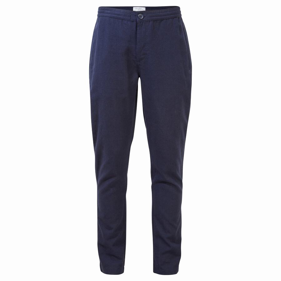 Blue Navy Craghoppers Nosibotanical Buck Men's Trousers | GCE6697ZH