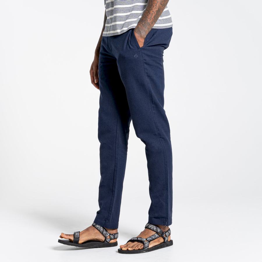 Blue Navy Craghoppers Nosibotanical Buck Men's Trousers | GCE6697ZH